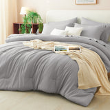 CozyLux Comforter Set Bed in a Bag Soft Bedding Comforter, All Season Microfiber Bed Sets with Down Alternative Comforter, Fitted Sheet, Flat Sheet, Pillow Shams and Pillowcases