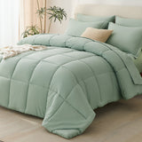 CozyLux Comforter Set - 7 Pieces Bed in a Bag, All Season Soft Bedding Set, Oeko-Tex Certified Bed Set with Down Alternative Comforter, Sheets, Pillowcases & Pillow Shams
