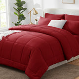 CozyLux Comforter Sets - 7 Pieces Bed in a Bag Set, Bedding Sets with All Season Quilted Comforter, Flat Sheet, Fitted Sheet, Pillowcases