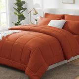 CozyLux Comforter Sets - 7 Pieces Bed in a Bag Set, Bedding Sets with All Season Quilted Comforter, Flat Sheet, Fitted Sheet, Pillowcases