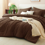 CozyLux Comforter Set Bed in a Bag Soft Bedding Comforter, All Season Microfiber Bed Sets with Down Alternative Comforter, Fitted Sheet, Flat Sheet, Pillow Shams and Pillowcases