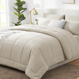 CozyLux Comforter Sets - 7 Pieces Bed in a Bag Set, Bedding Sets with All Season Quilted Comforter, Flat Sheet, Fitted Sheet, Pillowcases