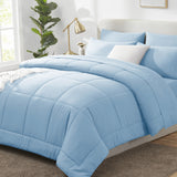 CozyLux Comforter Sets - 7 Pieces Bed in a Bag Set, Bedding Sets with All Season Quilted Comforter, Flat Sheet, Fitted Sheet, Pillowcases