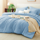 CozyLux Comforter Set Bed in a Bag Soft Bedding Comforter, All Season Microfiber Bed Sets with Down Alternative Comforter, Fitted Sheet, Flat Sheet, Pillow Shams and Pillowcases