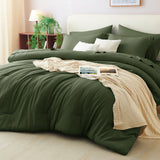 CozyLux Comforter Set Bed in a Bag Soft Bedding Comforter, All Season Microfiber Bed Sets with Down Alternative Comforter, Fitted Sheet, Flat Sheet, Pillow Shams and Pillowcases
