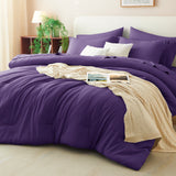 CozyLux Comforter Set Bed in a Bag Soft Bedding Comforter, All Season Microfiber Bed Sets with Down Alternative Comforter, Fitted Sheet, Flat Sheet, Pillow Shams and Pillowcases