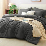 CozyLux Comforter Set Bed in a Bag Soft Bedding Comforter, All Season Microfiber Bed Sets with Down Alternative Comforter, Fitted Sheet, Flat Sheet, Pillow Shams and Pillowcases