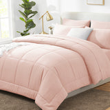CozyLux Comforter Sets - 7 Pieces Bed in a Bag Set, Bedding Sets with All Season Quilted Comforter, Flat Sheet, Fitted Sheet, Pillowcases