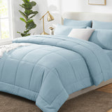 CozyLux Comforter Sets - 7 Pieces Bed in a Bag Set, Bedding Sets with All Season Quilted Comforter, Flat Sheet, Fitted Sheet, Pillowcases