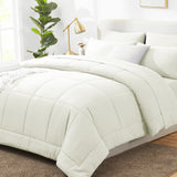 CozyLux Comforter Sets - 7 Pieces Bed in a Bag Set, Bedding Sets with All Season Quilted Comforter, Flat Sheet, Fitted Sheet, Pillowcases