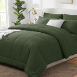 CozyLux Comforter Sets - 7 Pieces Bed in a Bag Set, Bedding Sets with All Season Quilted Comforter, Flat Sheet, Fitted Sheet, Pillowcases
