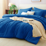 CozyLux Comforter Set Bed in a Bag Soft Bedding Comforter, All Season Microfiber Bed Sets with Down Alternative Comforter, Fitted Sheet, Flat Sheet, Pillow Shams and Pillowcases