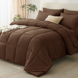 CozyLux Comforter Set - 7 Pieces Bed in a Bag, All Season Soft Bedding Set, Oeko-Tex Certified Bed Set with Down Alternative Comforter, Sheets, Pillowcases & Pillow Shams