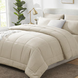 CozyLux Comforter Sets - 7 Pieces Bed in a Bag Set, Bedding Sets with All Season Quilted Comforter, Flat Sheet, Fitted Sheet, Pillowcases