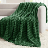 CozyLux Throw Blanket for Couch/bed, Ribbed Fleece, Soft Lightweight 300 GSM Layer for Couch and Lap Use, OEKO-TEX Certified, Machine Washable, All-Season Use