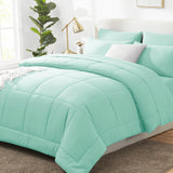 CozyLux Comforter Sets - 7 Pieces Bed in a Bag Set, Bedding Sets with All Season Quilted Comforter, Flat Sheet, Fitted Sheet, Pillowcases