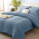 CozyLux Comforter Sets - 7 Piece Bed in a Bag Comforter Set with Sheets Luxury Bed Set All Seasons, Soft Bedding Set with Down Alternative Comforter, Sheets, Pillowcases & Shams