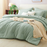 CozyLux Comforter Set Bed in a Bag Soft Bedding Comforter, All Season Microfiber Bed Sets with Down Alternative Comforter, Fitted Sheet, Flat Sheet, Pillow Shams and Pillowcases