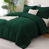 CozyLux Comforter Set - 3 Pieces Box Stitched Comforters, Soft Bed Set for All Seasons, Lightweight Bedding Sets with 1 Down Alternative Comforter and 2 Pillow Shams
