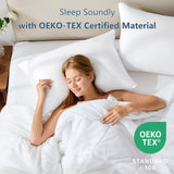 CozyLux Soft Supportive Bed Pillows for Side and Back Sleepers, Oeko-Tex Certified Down Alternative Filling, Hotel Quality Fluffy Sleeping Pillow, White