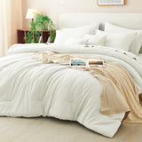 CozyLux Comforter Set Bed in a Bag Soft Bedding Comforter, All Season Microfiber Bed Sets with Down Alternative Comforter, Fitted Sheet, Flat Sheet, Pillow Shams and Pillowcases