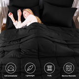 CozyLux Comforter Set - 7 Pieces Bed in a Bag, All Season Soft Bedding Set, Oeko-Tex Certified Bed Set with Down Alternative Comforter, Sheets, Pillowcases & Pillow Shams