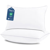 CozyLux Soft Supportive Bed Pillows for Side and Back Sleepers, Oeko-Tex Certified Down Alternative Filling, Hotel Quality Fluffy Sleeping Pillow, White