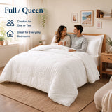 CozyLux Seersucker Bed in a Bag 5/7 Pieces All-Season Soft Comforter Sets