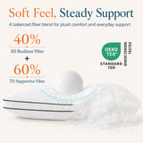 CozyLux Bed Pillows, Soft and Supportive 3D/7D Down Alternative Pillows for Sleeping, Luxury Hotel Quality Gusseted Bedding Pillows for Back, Stomach or Side Sleepers