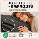 CozyLux Sheet Set 6-Piece, 21-Inch Deep Pocket, Soft Feel, Fits 18-21 Inch Mattresses, 4 Pillowcases, 90 GSM Lightweight Microfiber, 360° All-Around Elastic, OEKO-TEX