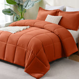 CozyLux Comforter Set - 3 Pieces Box Stitched Comforters, Soft Bed Set for All Seasons, Lightweight Bedding Sets with 1 Down Alternative Comforter and 2 Pillow Shams