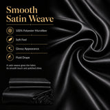 CozyLux Satin Sheets Queen, 4-Piece 14-Inch Deep Pocket Sheet Set, OEKO-TEX Certified Silky Soft Sheet Set for Hair & Skin, Luxurious Silky-Smooth Satin for Elegant Bedroom Decor