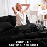 CozyLux Comforter Sets - 7 Pieces Bed in a Bag Set, Bedding Sets with All Season Quilted Comforter, Flat Sheet, Fitted Sheet, Pillowcases