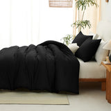 CozyLux Comforter Set 2/3 Pieces Solid Breathable Quilted Style Bedding Sets, Luxury Fluffy Soft Microfiber Down Alternative Comforter for All Seasons