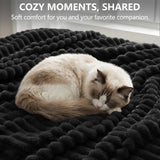 CozyLux Throw Blanket for Couch/bed, Ribbed Fleece, Soft Lightweight 300 GSM Layer for Couch and Lap Use, OEKO-TEX Certified, Machine Washable, All-Season Use