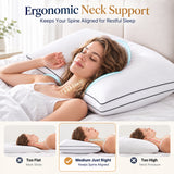 CozyLux Bed Pillows, Soft and Supportive 3D/7D Down Alternative Pillows for Sleeping, Luxury Hotel Quality Gusseted Bedding Pillows for Back, Stomach or Side Sleepers