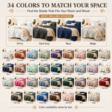 CozyLux Seersucker Bed in a Bag 5/7 Pieces All-Season Soft Comforter Sets
