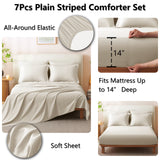 CozyLux Comforter Sets - 7 Piece Bed in a Bag Comforter Set with Sheets Luxury Bed Set All Seasons, Soft Bedding Set with Down Alternative Comforter, Sheets, Pillowcases & Shams