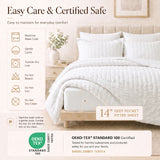 CozyLux Seersucker Bed in a Bag 5/7 Pieces All-Season Soft Comforter Sets