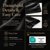 CozyLux Satin Sheets Queen, 4-Piece 14-Inch Deep Pocket Sheet Set, OEKO-TEX Certified Silky Soft Sheet Set for Hair & Skin, Luxurious Silky-Smooth Satin for Elegant Bedroom Decor