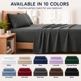 CozyLux 4-Piece Sheet Set, 21-Inch Extra Deep Pocket, Fits 18-21 Inch Mattresses with All-Around Elastic for a Secure Fit, OEKO-TEX Certified, Easy-Care Sheet Set for Everyday Use