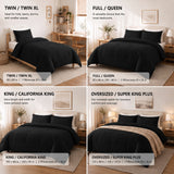 CozyLux Comforter Set 2/3 Pieces Solid Breathable Quilted Style Bedding Sets, Luxury Fluffy Soft Microfiber Down Alternative Comforter for All Seasons