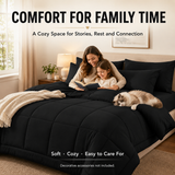 CozyLux Comforter Sets - 7 Pieces Bed in a Bag Set, Bedding Sets with All Season Quilted Comforter, Flat Sheet, Fitted Sheet, Pillowcases