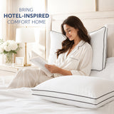 CozyLux Bed Pillows, Soft and Supportive 3D/7D Down Alternative Pillows for Sleeping, Luxury Hotel Quality Gusseted Bedding Pillows for Back, Stomach or Side Sleepers
