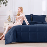 CozyLux Comforter Set - 7 Pieces Bed in a Bag, All Season Soft Bedding Set, Oeko-Tex Certified Bed Set with Down Alternative Comforter, Sheets, Pillowcases & Pillow Shams