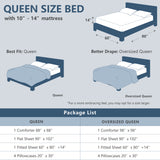 CozyLux Comforter Sets - 7 Pieces Bed in a Bag Set, Bedding Sets with All Season Quilted Comforter, Flat Sheet, Fitted Sheet, Pillowcases