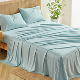 CozyLux Cooling Sheets Rayon Derived from Bamboo Sheets - Deep Pocket Up to 16", Breathable & Silky Luxury Bedding Sheets & Pillowcases for Hot Sleepers