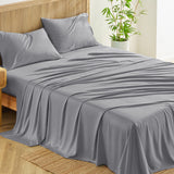 CozyLux Cooling Sheets Rayon Derived from Bamboo Sheets - Deep Pocket Up to 16", Breathable & Silky Luxury Bedding Sheets & Pillowcases for Hot Sleepers