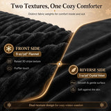 Cozylux Fleece Queen Comforter Set, OEKO-TEX Certified, Winter Warm & Fluffy 300GSM 3D Stripe Flannel Bedding, Super Soft Faux Fur Bed Set, Bedroom Decor with 2 Pillowcases, Sage Green