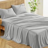 CozyLux Cooling Sheets Rayon Derived from Bamboo Sheets - Deep Pocket Up to 16", Breathable & Silky Luxury Bedding Sheets & Pillowcases for Hot Sleepers